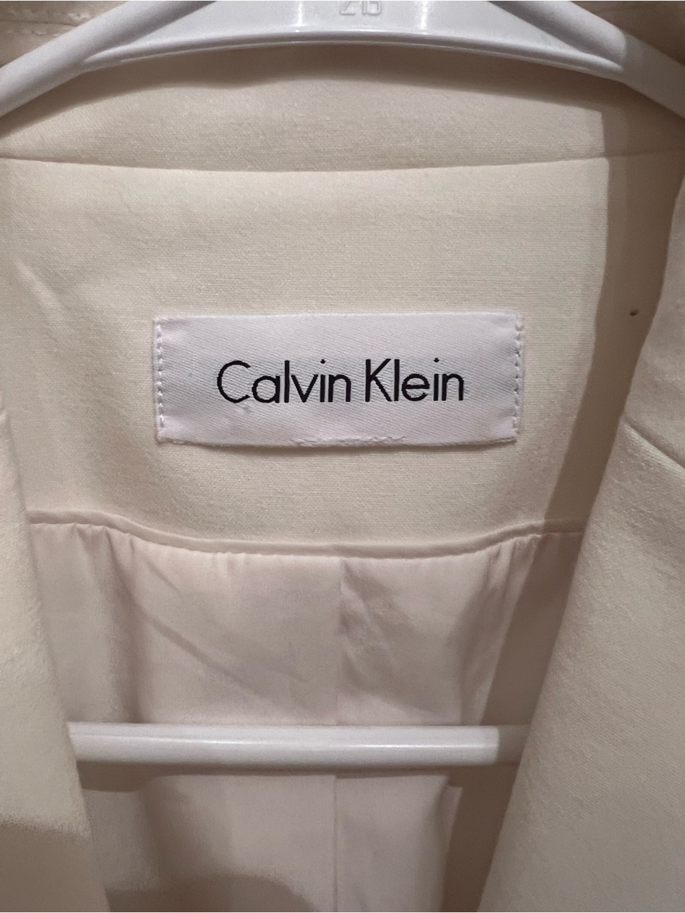 Calvin Klein Women's Ivory Two-Button Blazer beautiful - Picture 2 of 4
